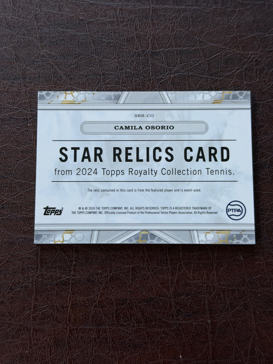 2024 Topps Royalty Camila Osorio Blue Star Relics /25