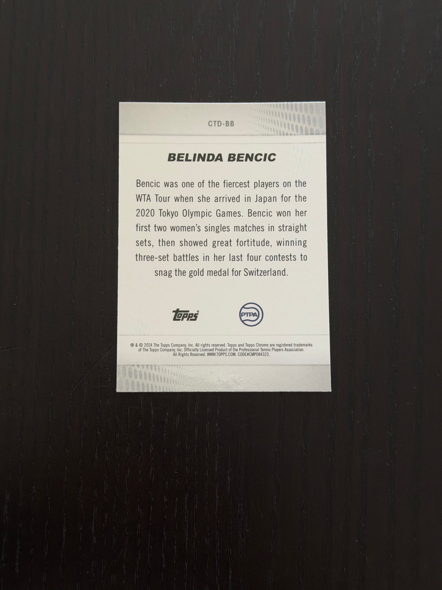 2024 Topps Chrome Tennis Gold Captured 23/50 Belinda Bencic