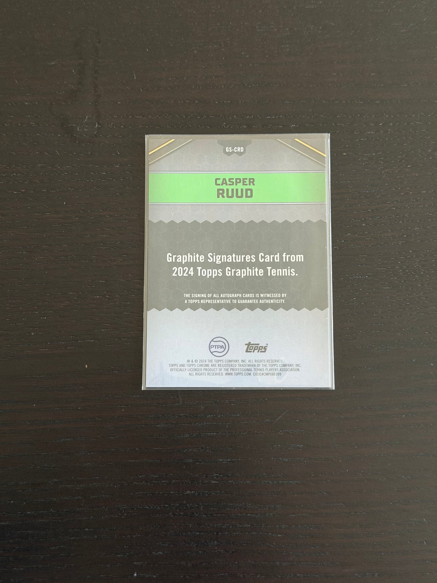 2024 Topps Graphite Casper Ruud — Auto