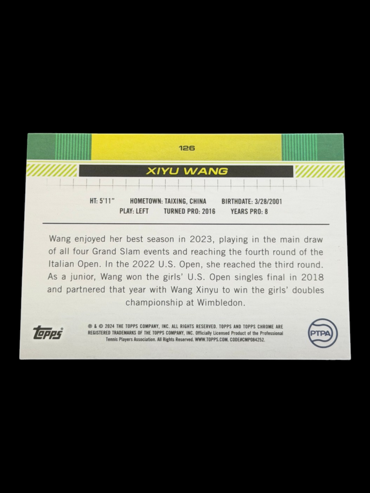2024 Topps Chrome Xiyu Wang - Orange /25