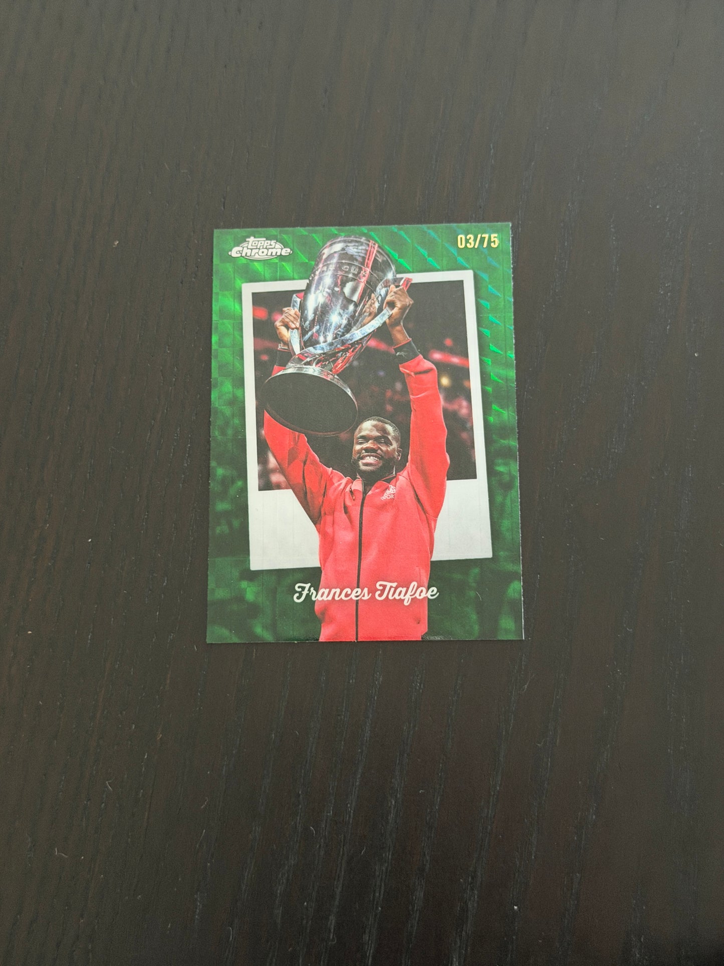 2025 Topps Chrome Frances Tiafoe — Green Geometric Captured /75