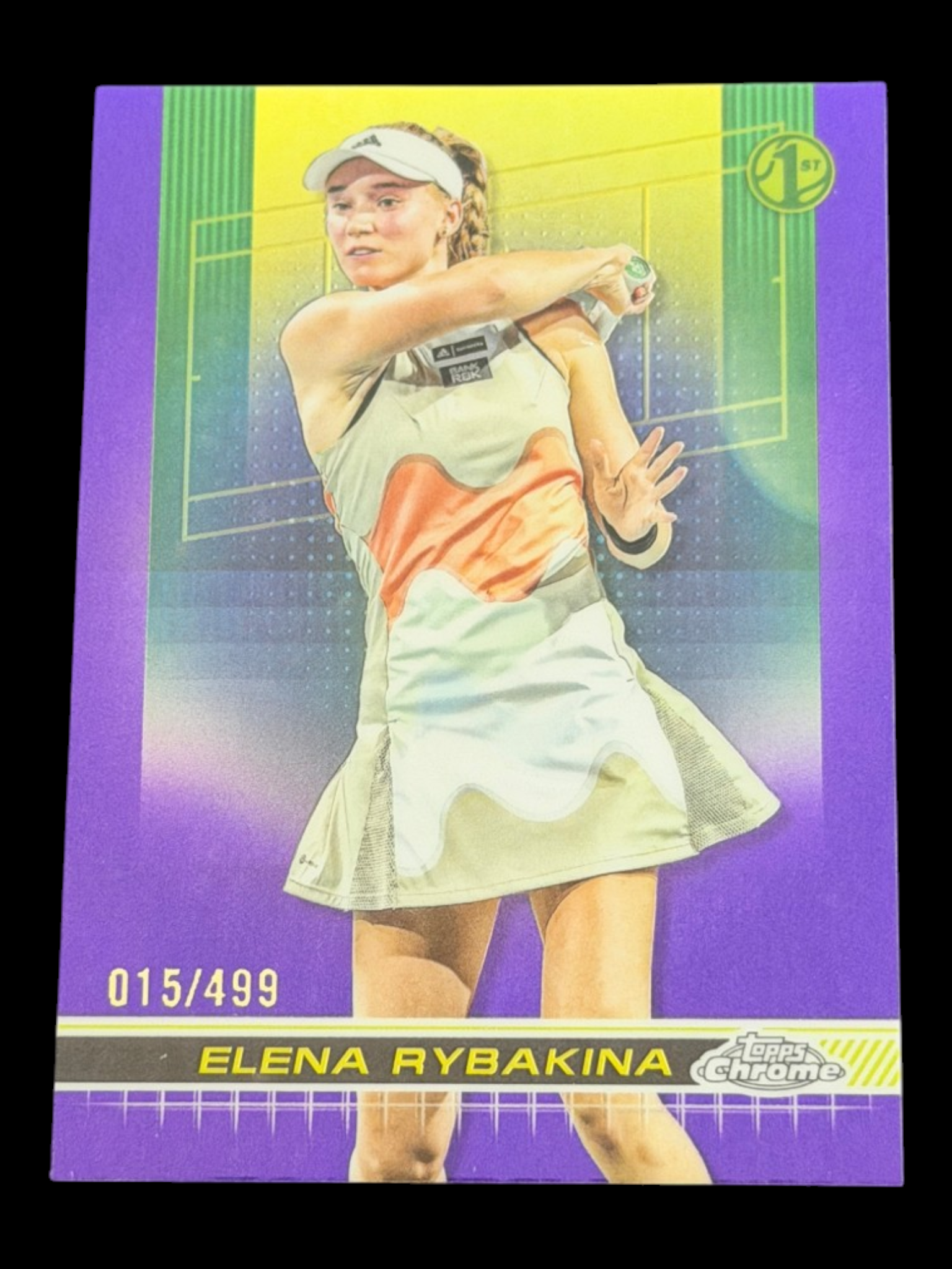 2024 Topps Chrome Elena Rybakina — Purple Refractor /499 – Tennis