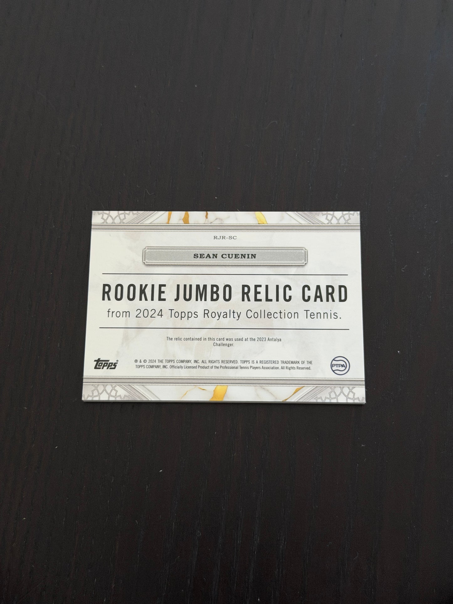 2024 Topps Royalty Sean Cuenin — Blue Jumbo Relic /25