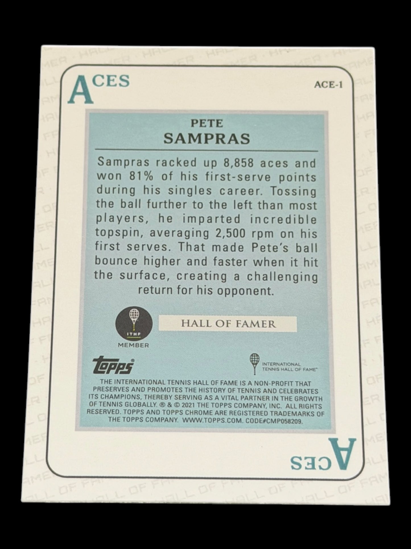2021 Topps Chrome Sapphire Pete Sampras — Aces