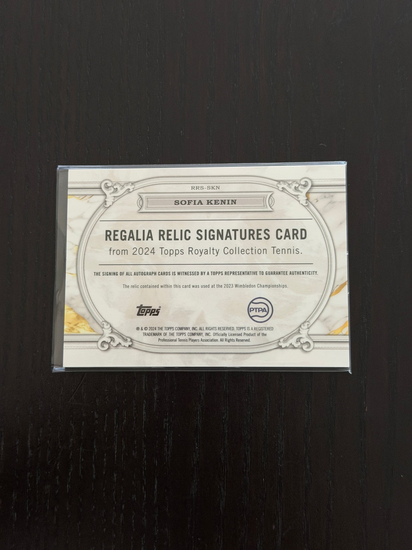 2024 Topps Royalty Sofia Kenin — Blue Regalia Relics Signatures /25