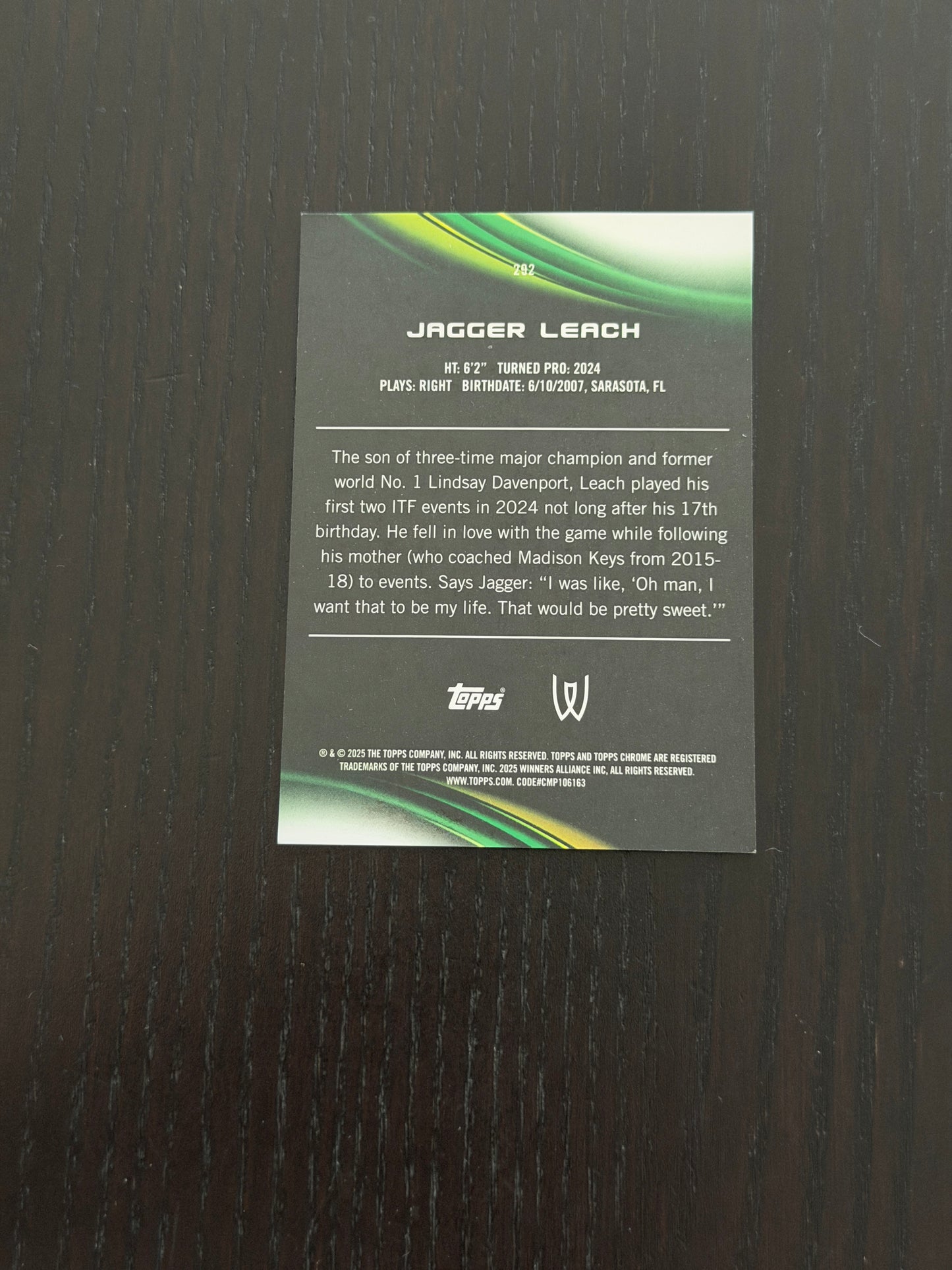 2025 Topps Chrome Jagger Leach — Gold Geometric Refractor /50