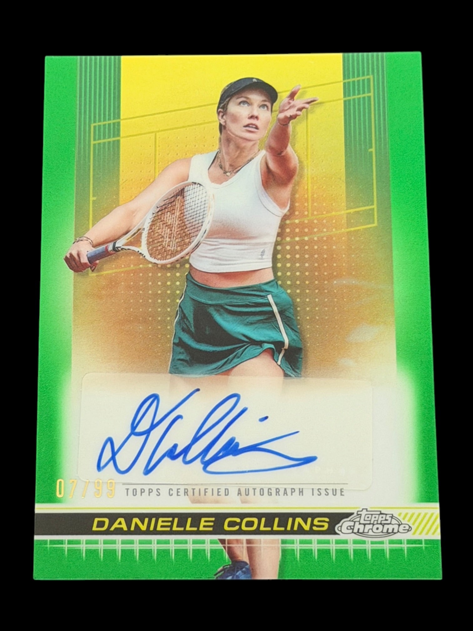 2024 Topps Chrome Danielle Collins — Green Auto /99 – Tennis Card