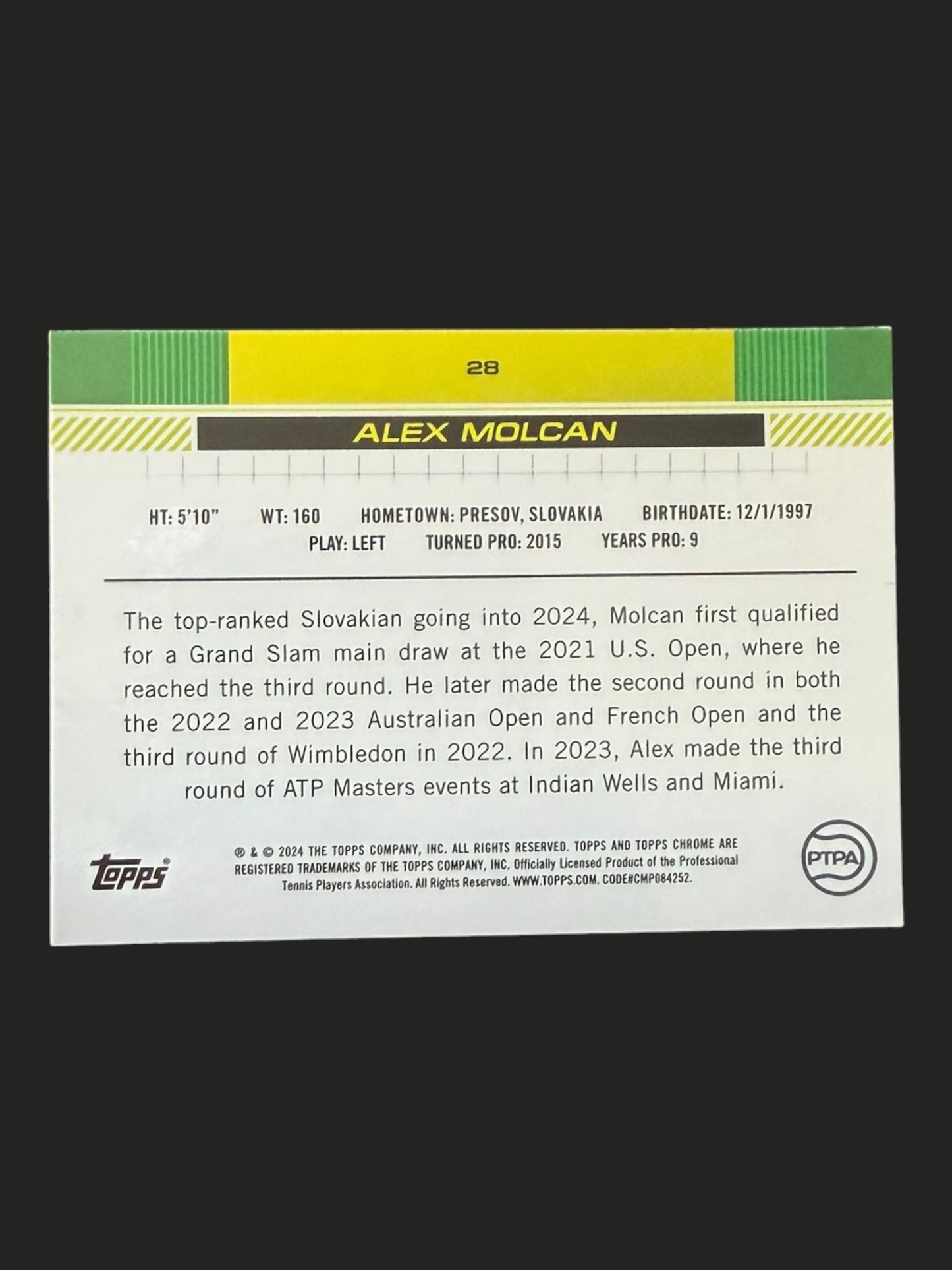 2024 Topps Chrome Sapphire Alex Molcan