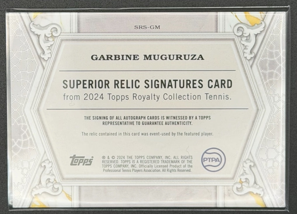 2024 Topps Royalty Garbine Muguruza — Superior Relic Signatures Auto /25 tennis card