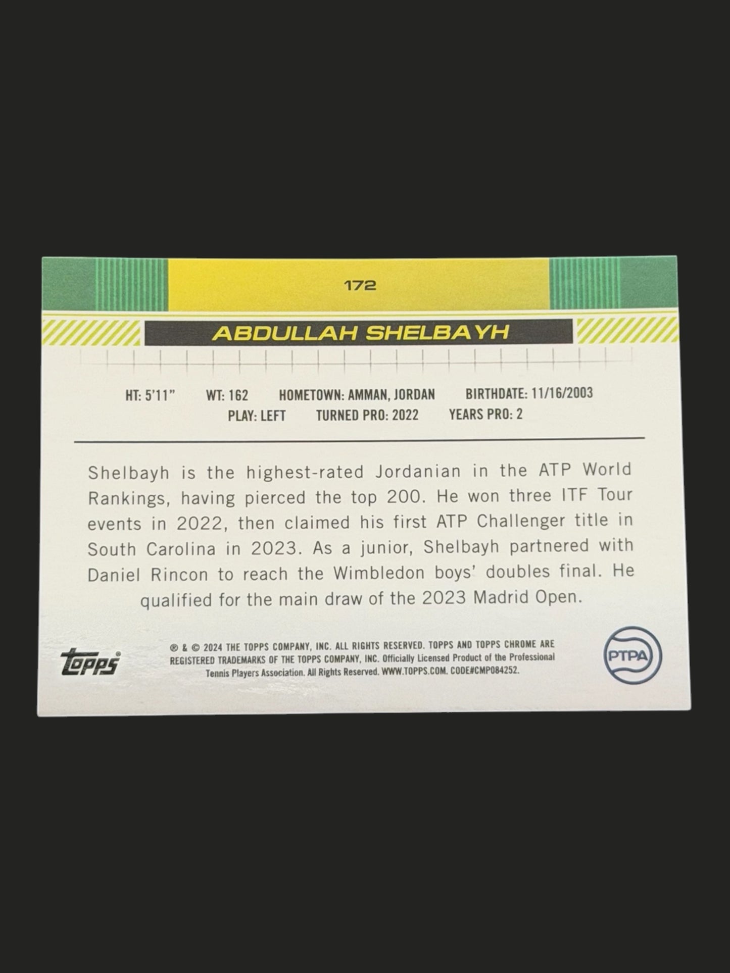 2024 Topps Chrome Abdullah Shelbayh