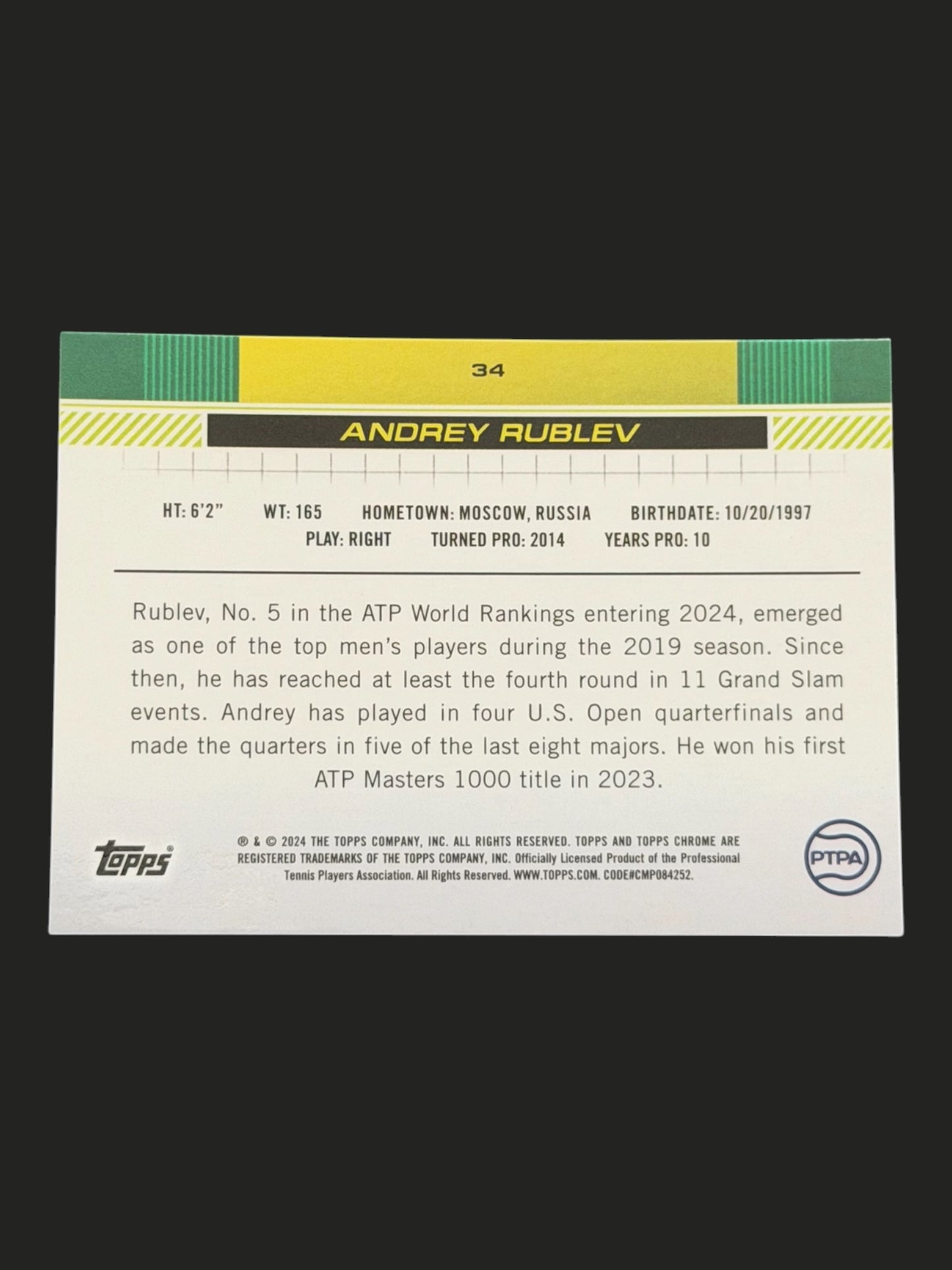 2024 Topps Chrome Andrey Rublev