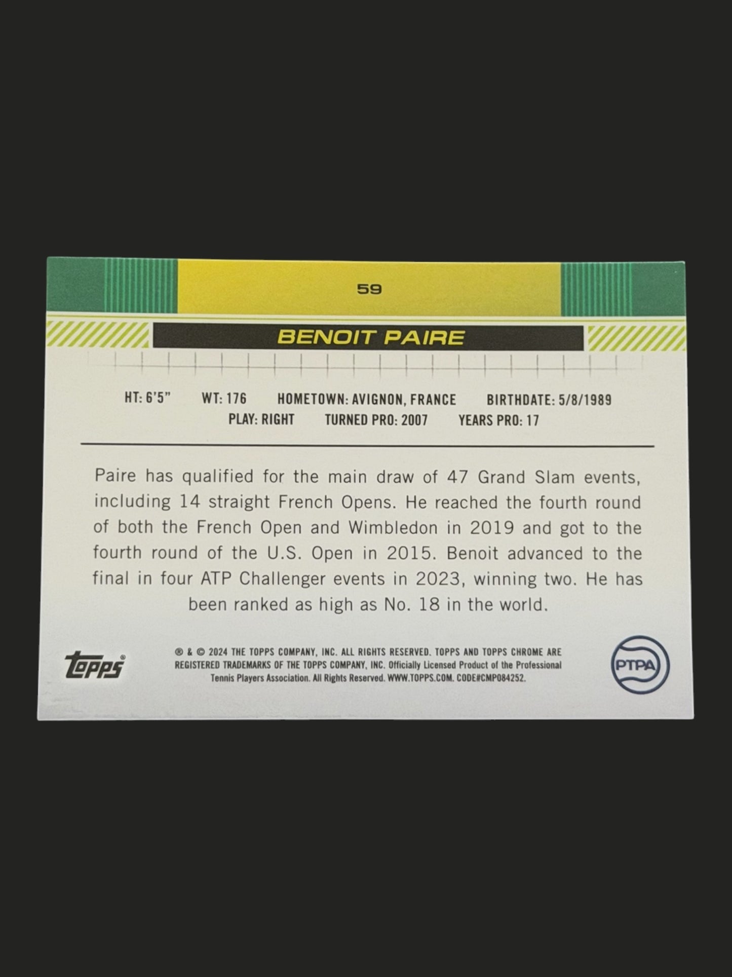 2024 Topps Chrome Benoit Paire