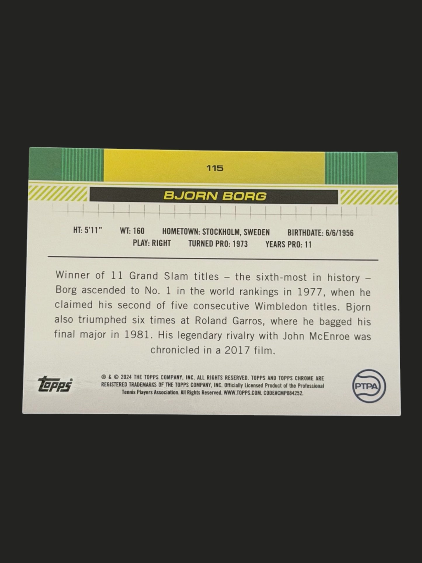 2024 Topps Chrome Bjorn Borg