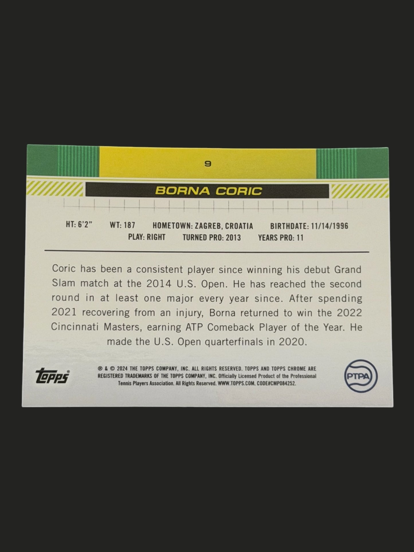 2024 Topps Chrome Borna Coric