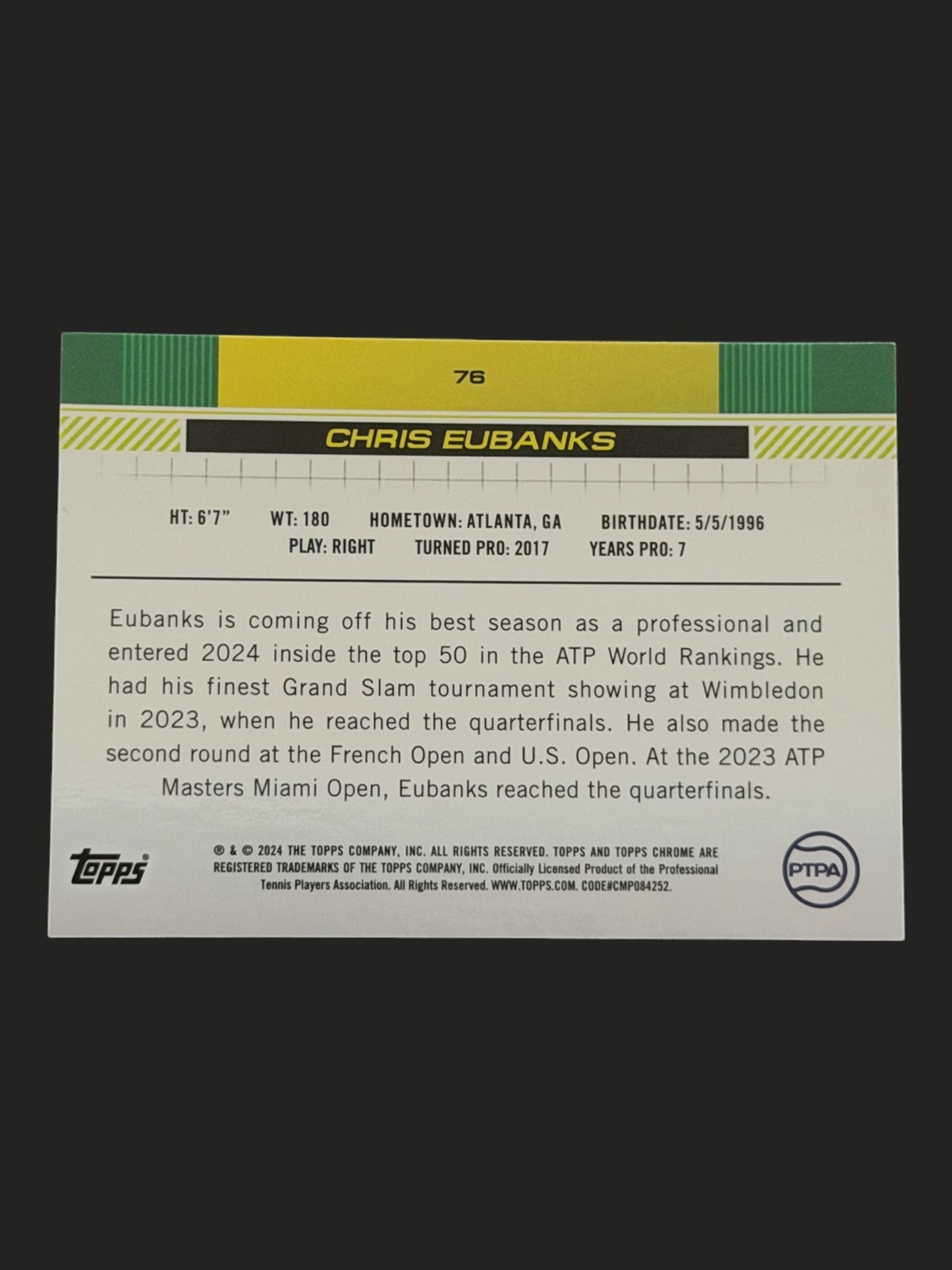 2024 Topps Chrome Chris Eubanks