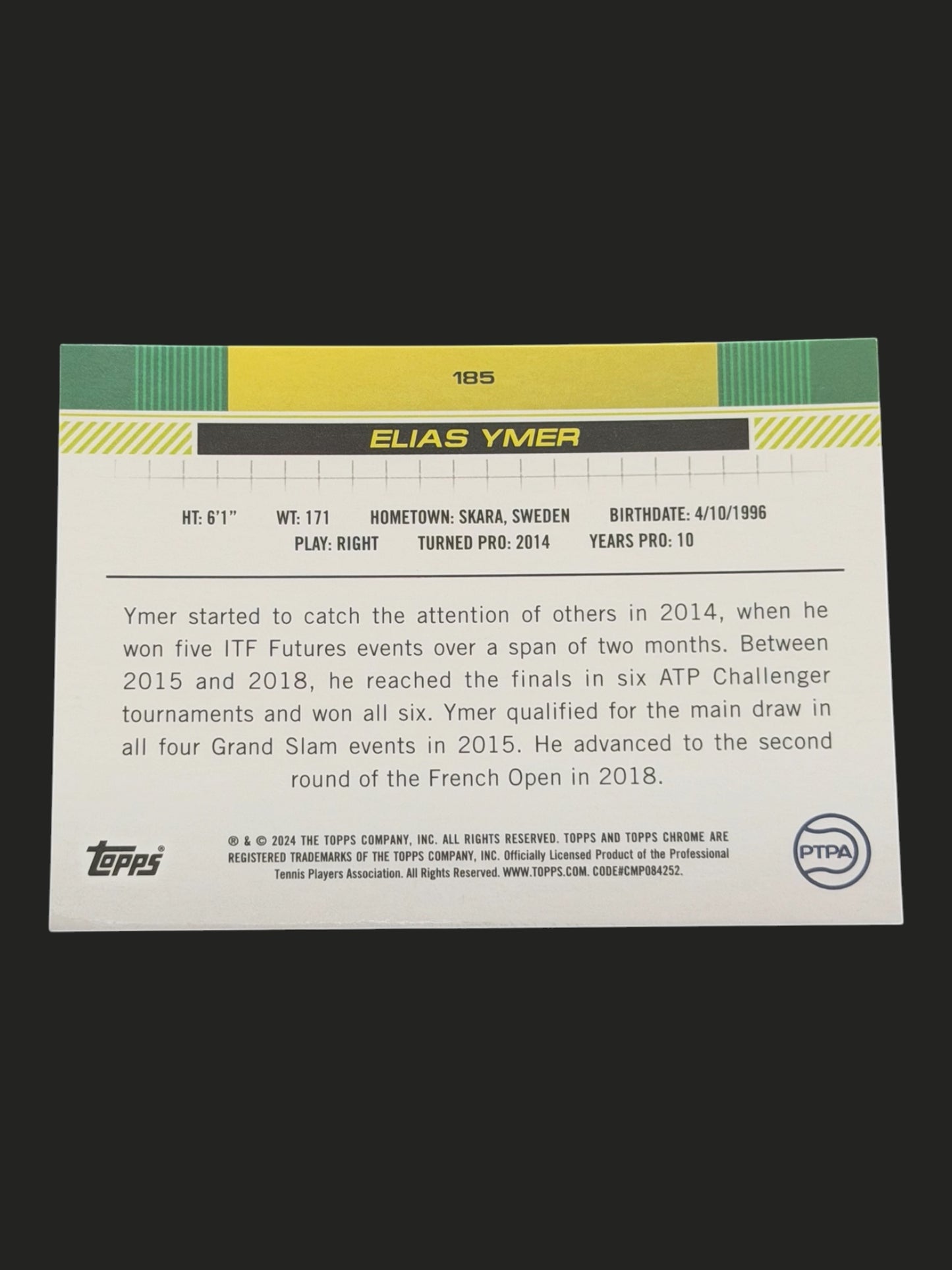2024 Topps Chrome Elias Ymer