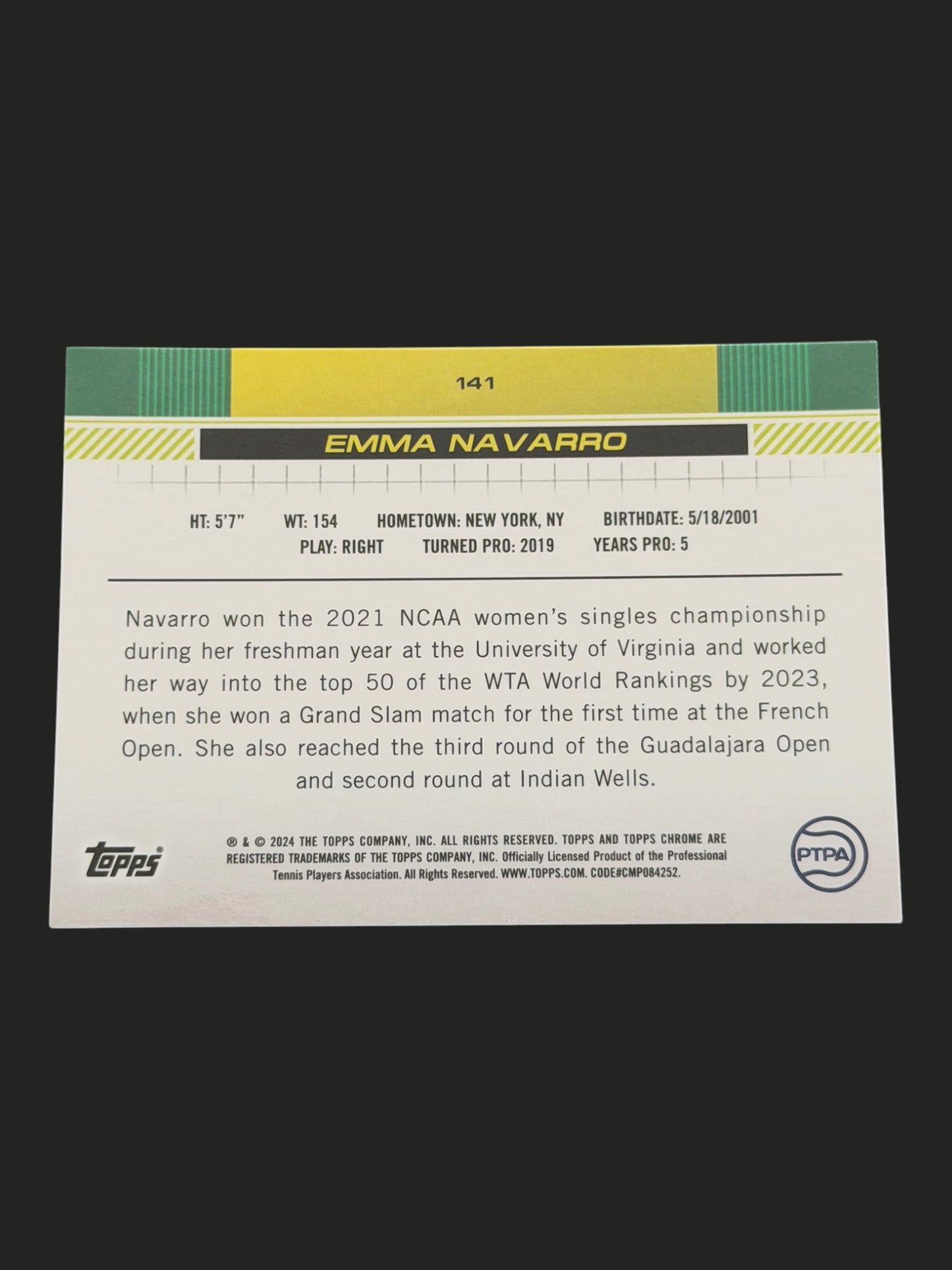 2024 Topps Chrome Emma Navarro