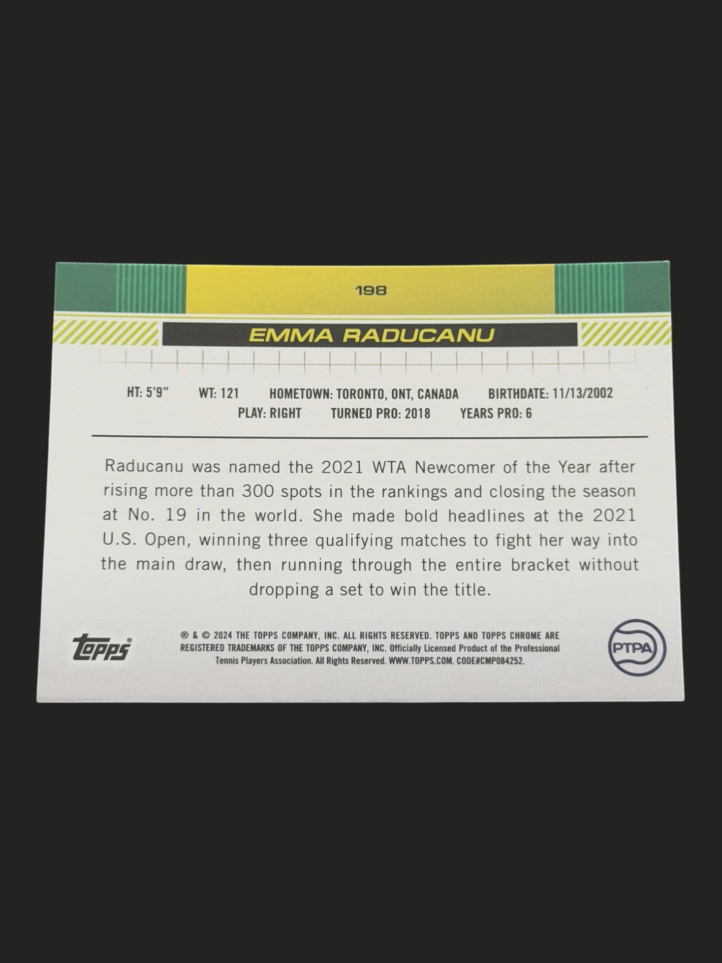 2024 Topps Chrome Emma Raducanu