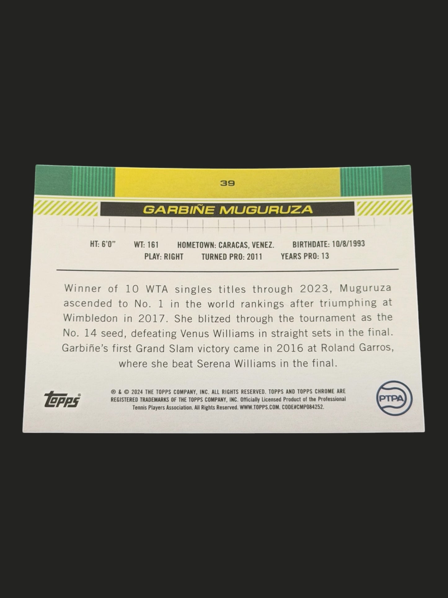 2024 Topps Chrome Garbine Muguruza