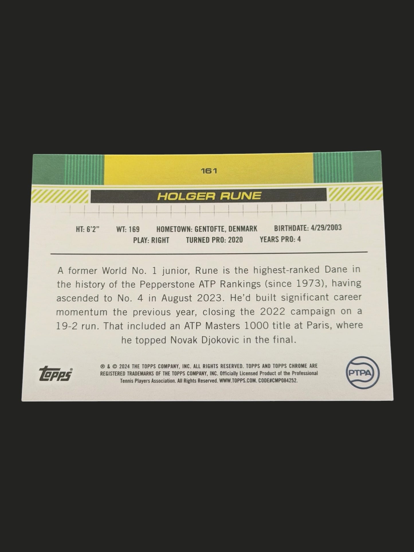 2024 Topps Chrome Holger Rune