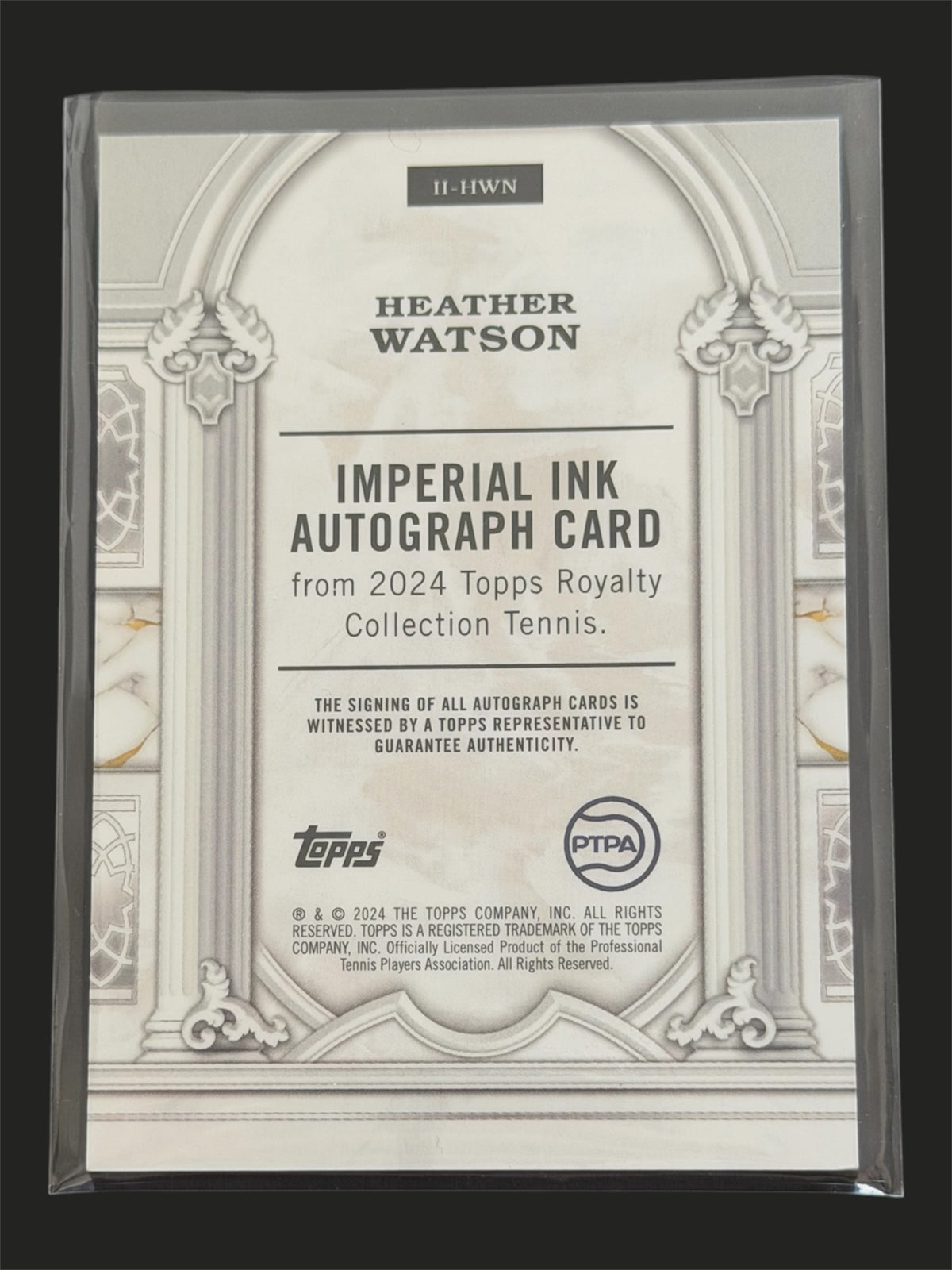 2024 Topps Royalty Heather Watson — Imperial Ink Auto /75 tennis card