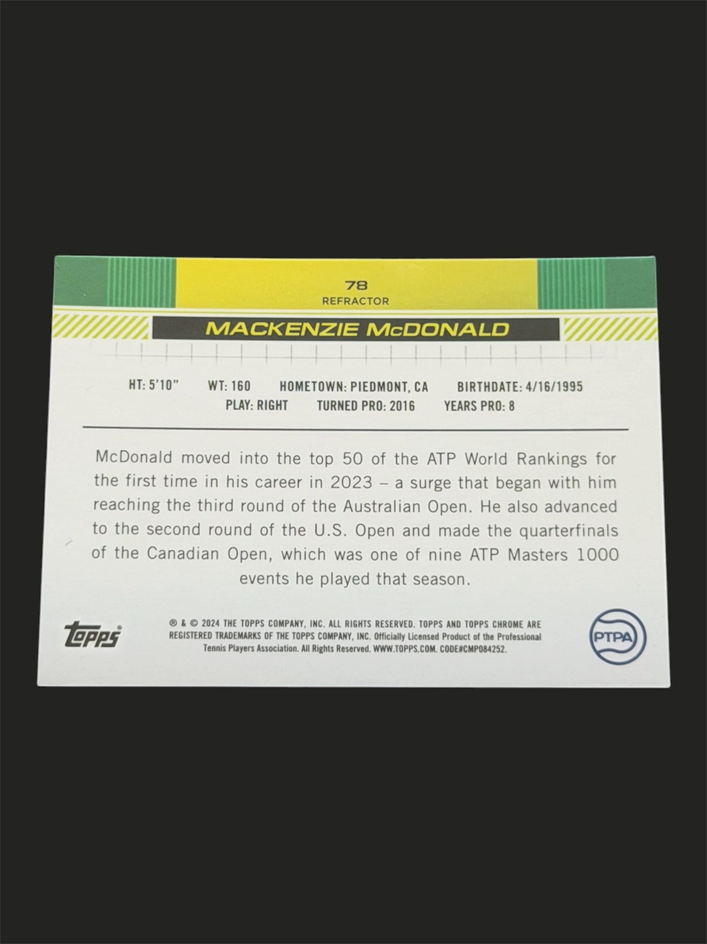 2024 Topps Chrome Refractor Mackenzie McDonald