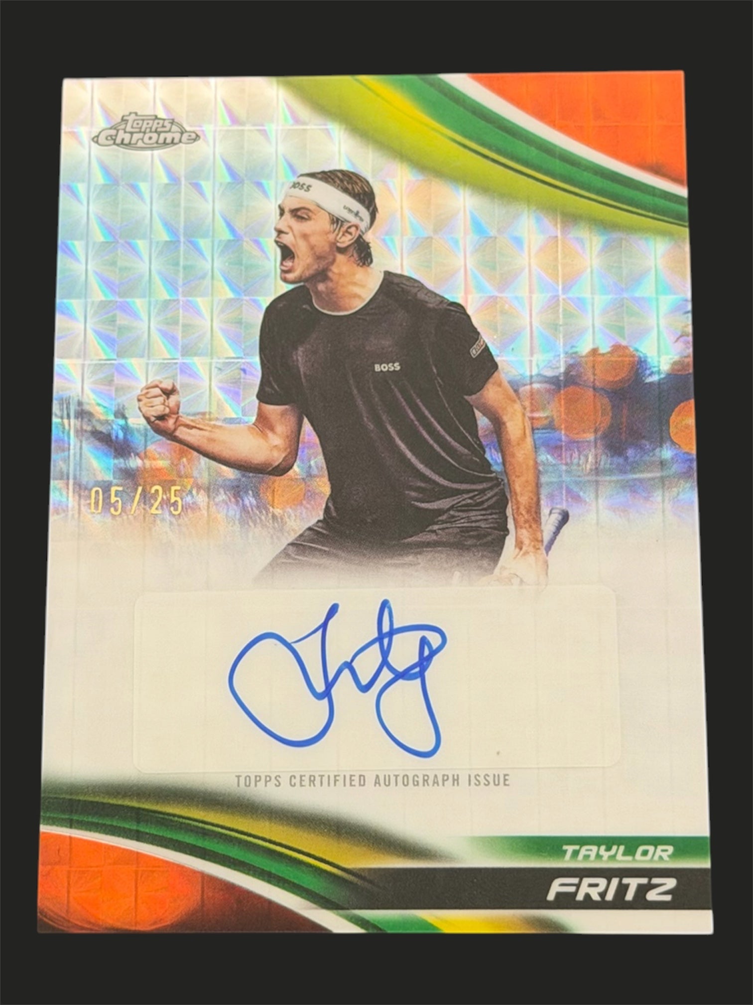 2025 Topps Chrome Orange Autograph 05/25 Taylor Fritz – Tennis