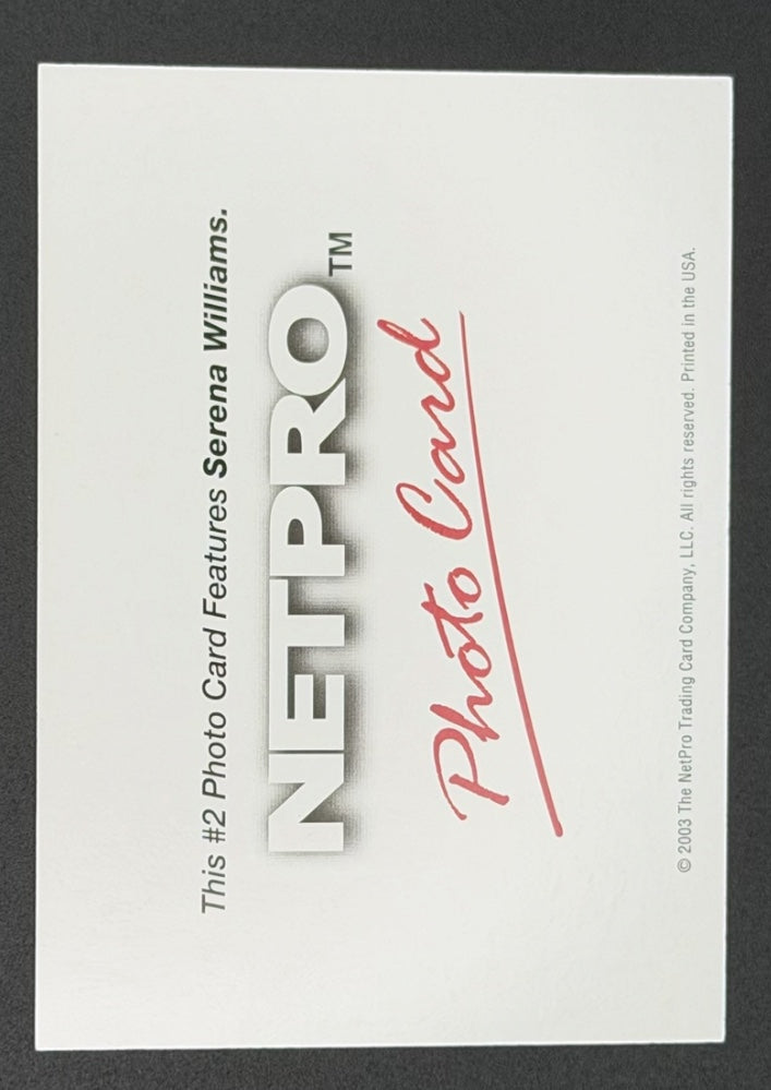 2003 NetPro Photo Card Serena Williams
