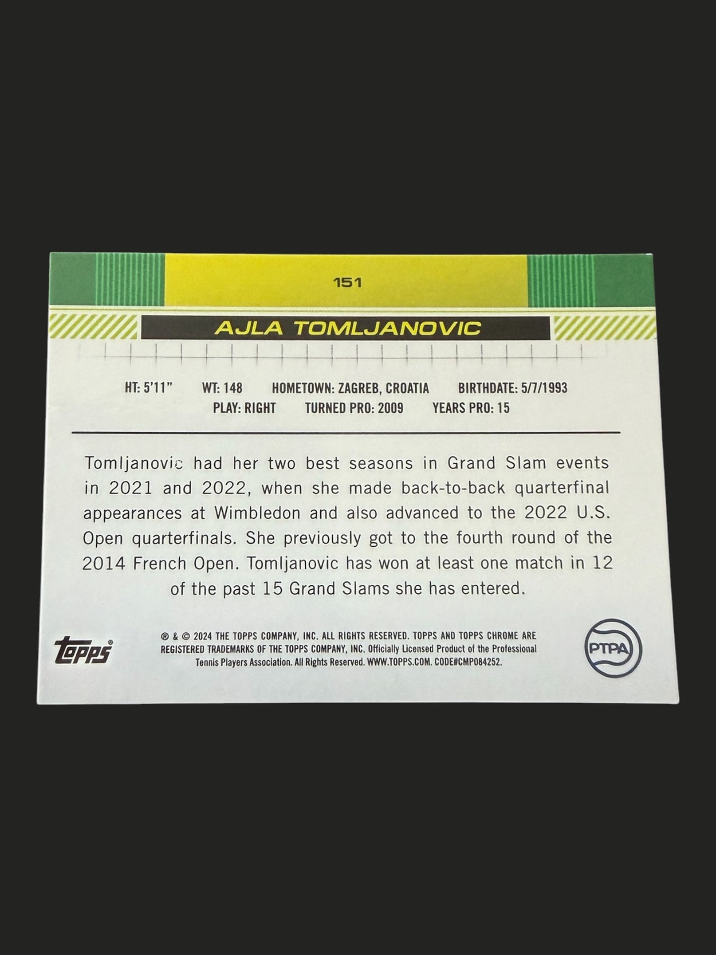 2024 Topps Chrome Ajla Tomljanovic