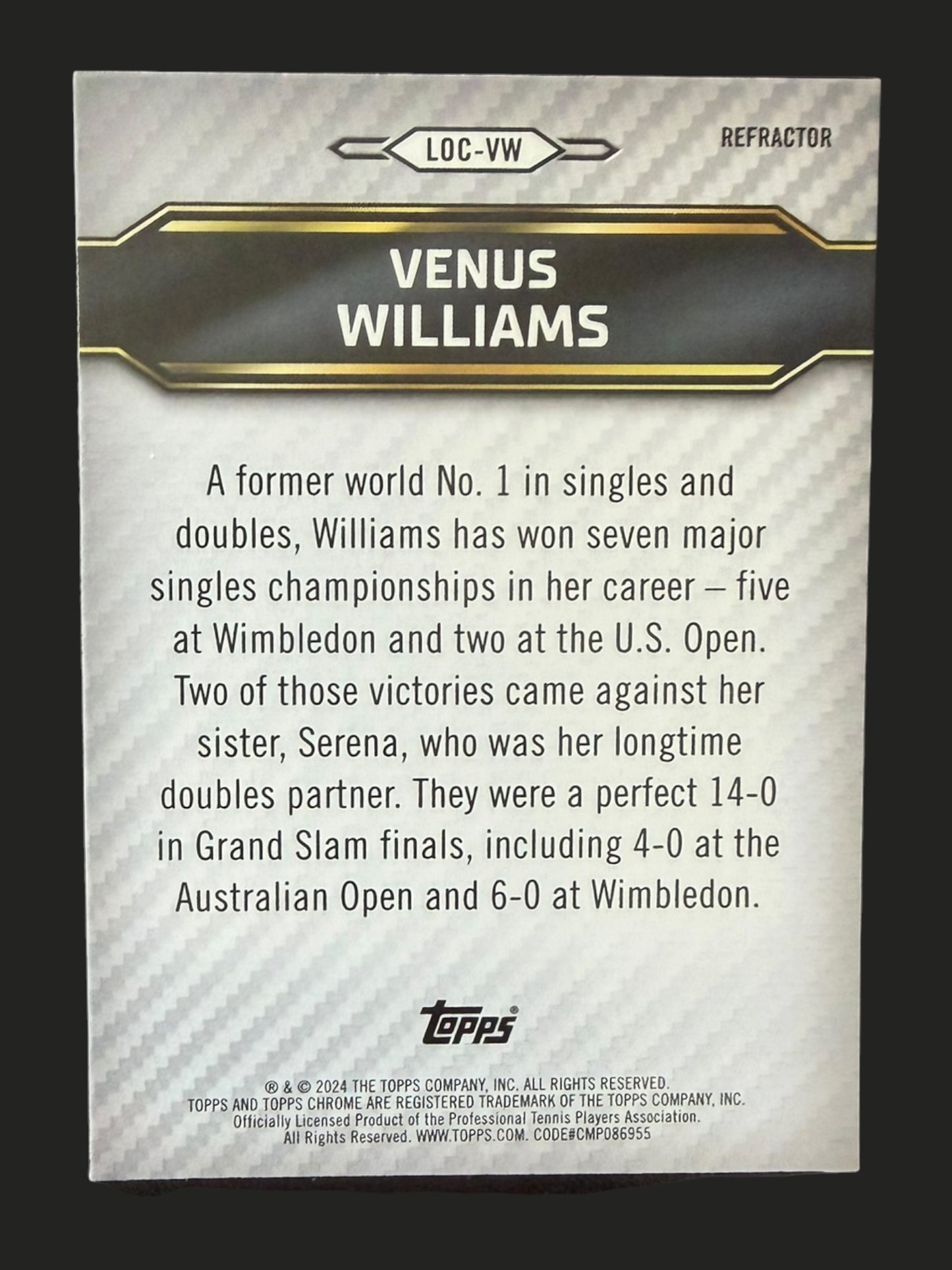 2024 Topps Graphite Legends of the Court Venus Williams