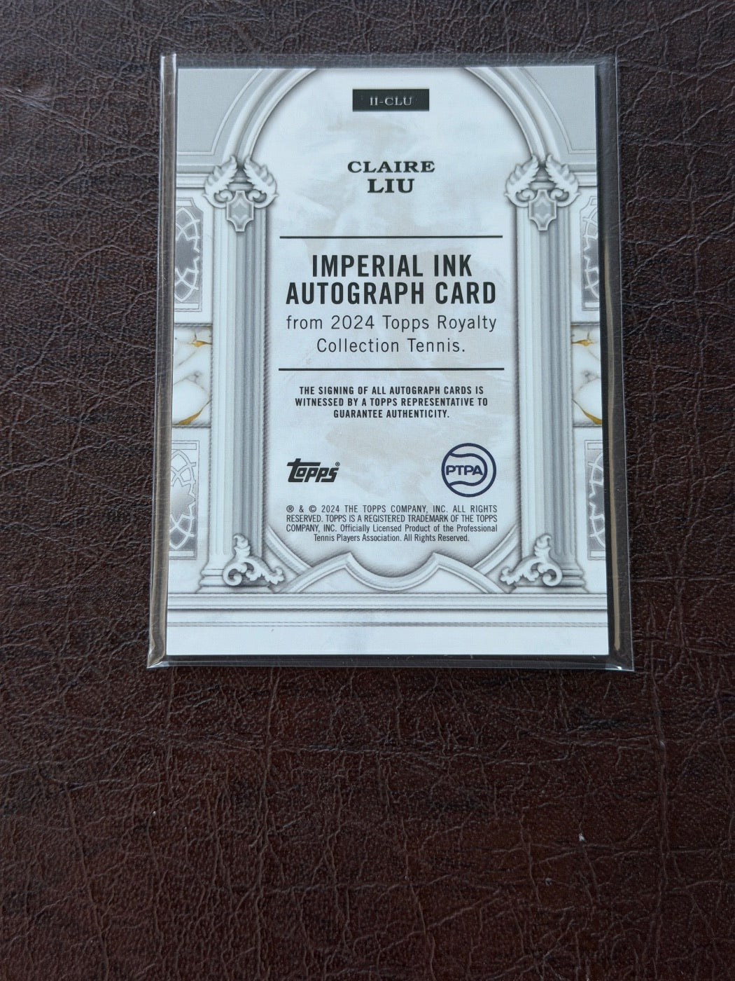 2024 Topps Royalty Claire Liu Imperial Ink Auto /75