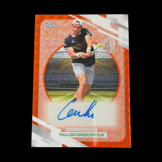 2026 Topps Chrome Tallon Griekspoor Orange Geometric Auto /25