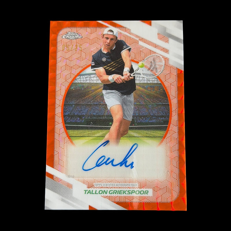 2026 Topps Chrome Tallon Griekspoor Orange Geometric Auto /25