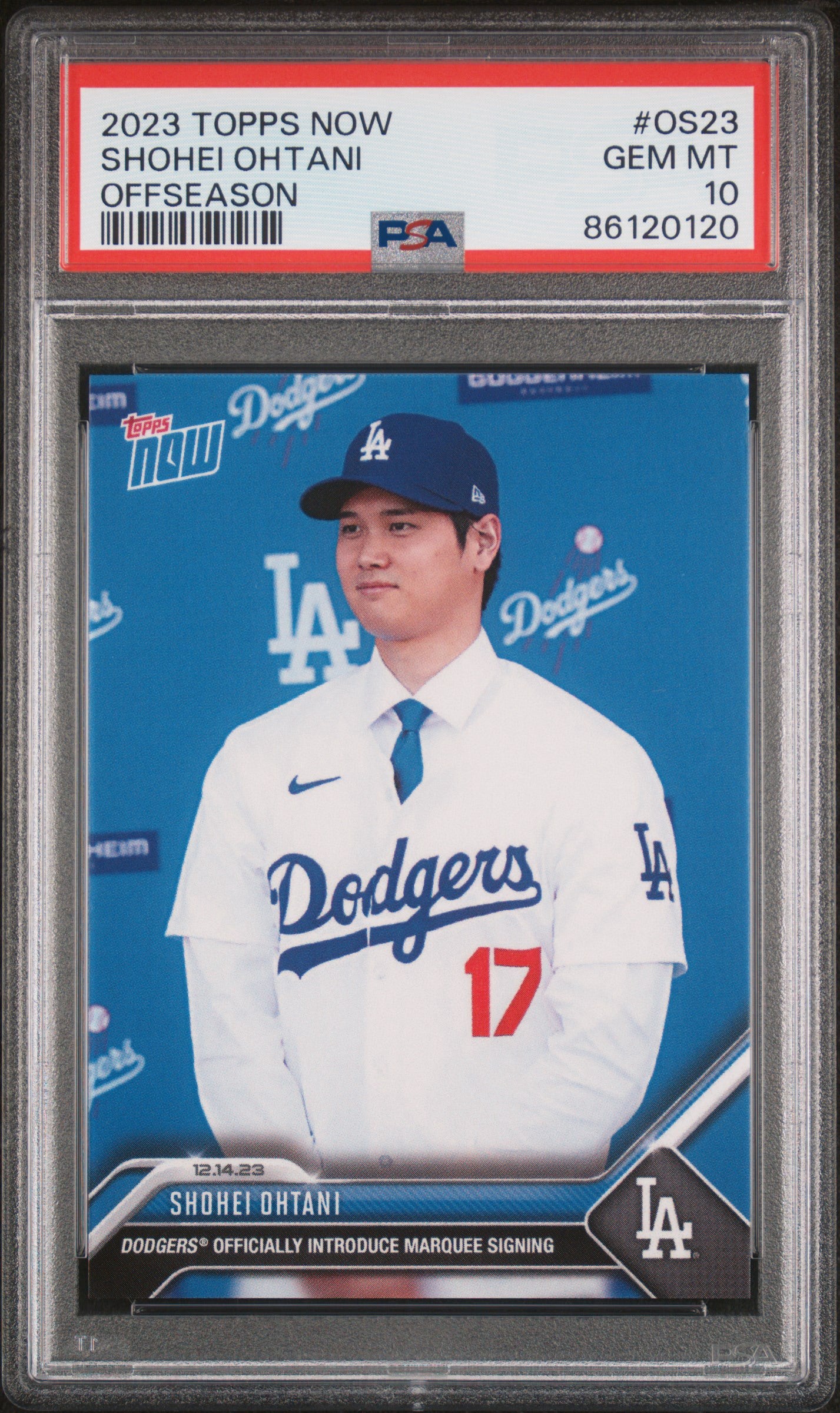 2023 Topps Now Shohei Ohtani Offseason PSA 10