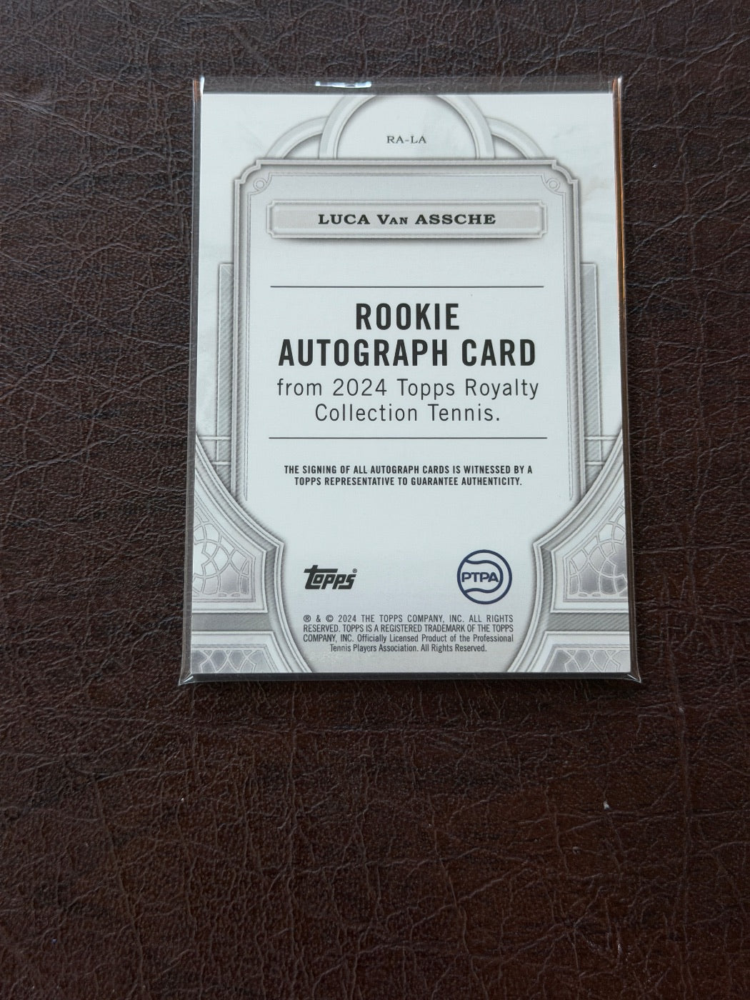 2024 Topps Royalty Luca Van Assche Rookie Auto /75