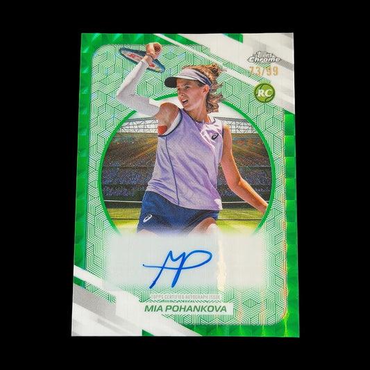 2026 Topps Chrome Mia Pohankova Green Geometric Auto /99