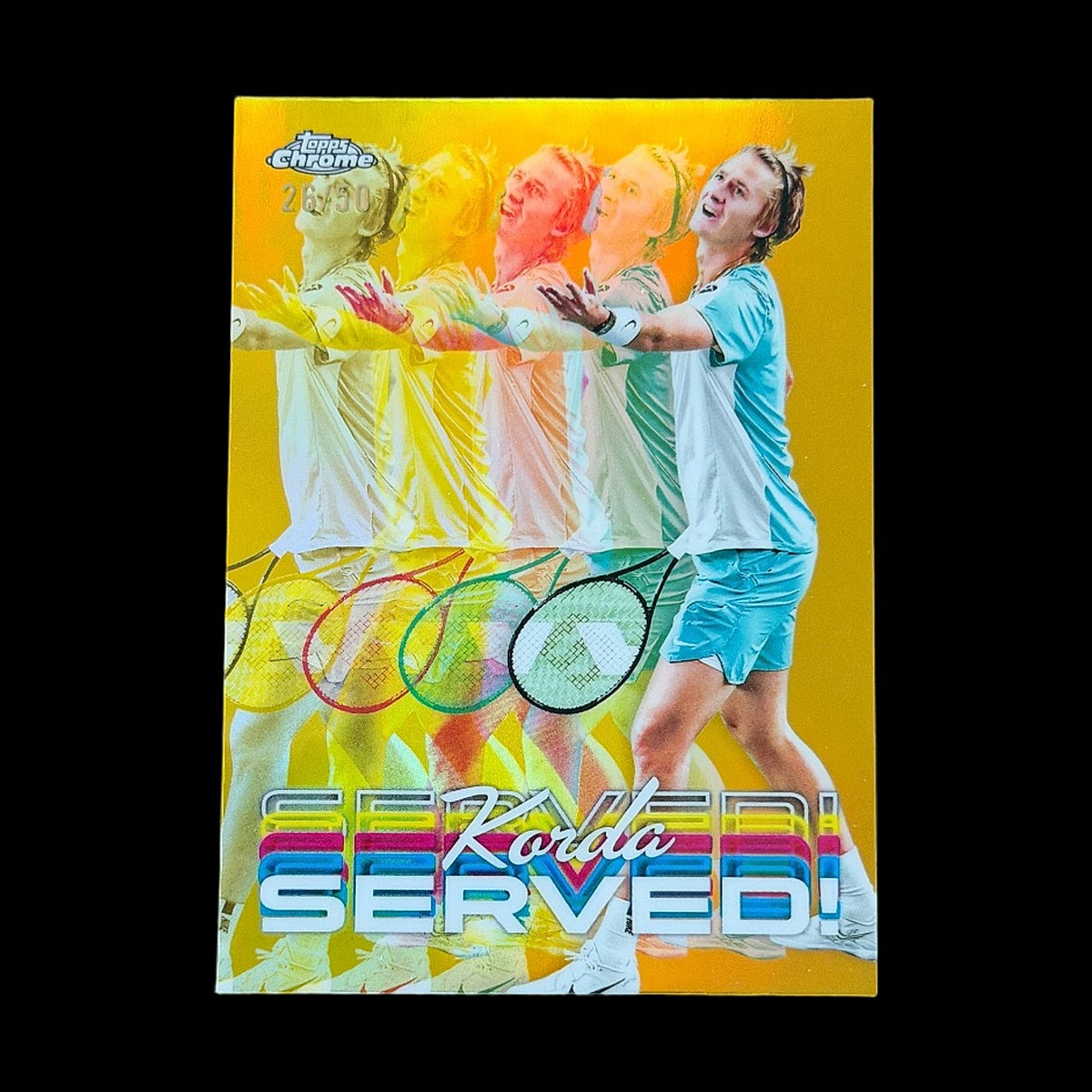 2024 Topps Chrome Sebastian Korda Gold Served /50