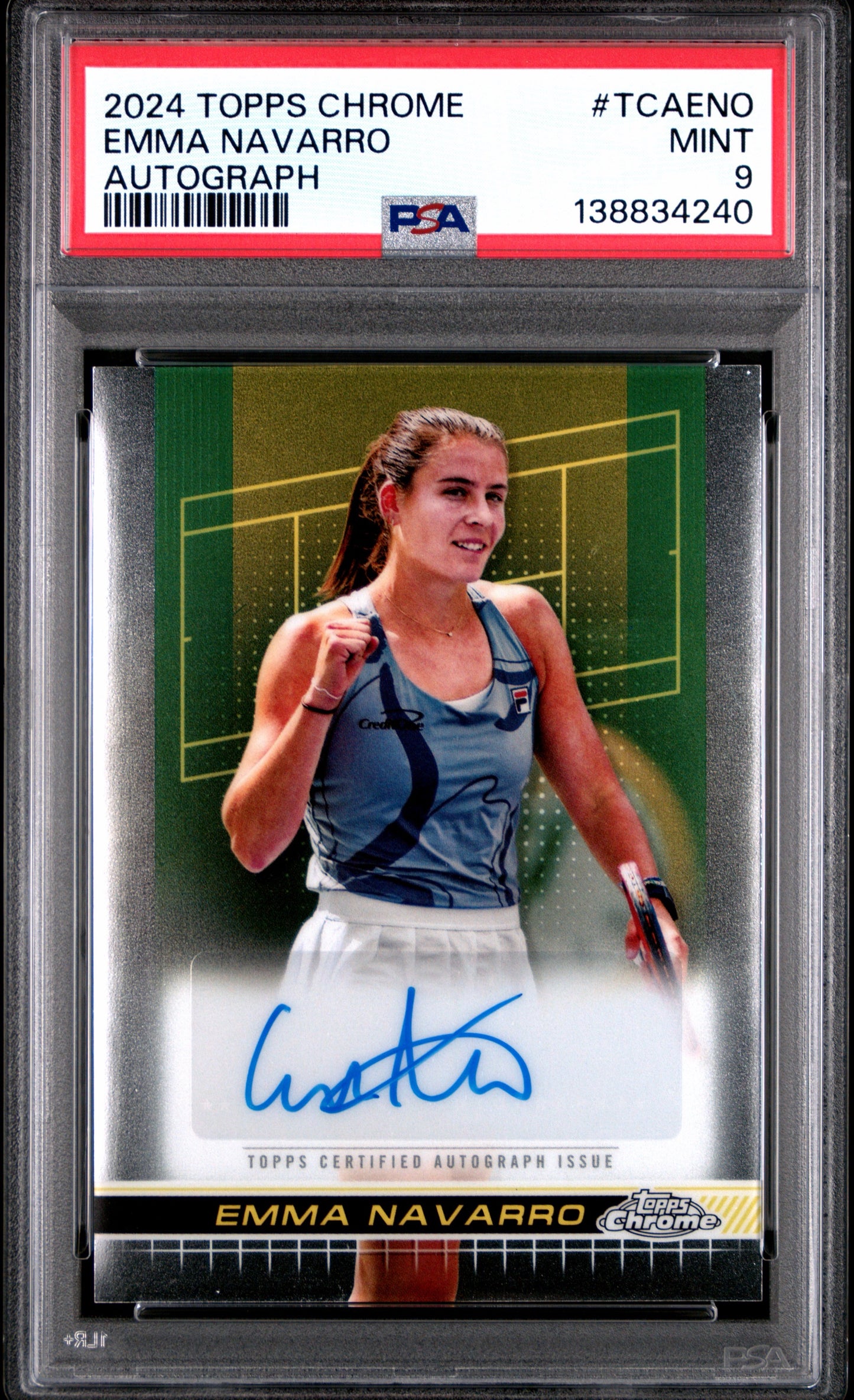 2024 Topps Chrome Auto Emma Navarro PSA 9