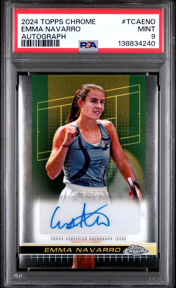 2024 Topps Chrome Auto Emma Navarro PSA 9