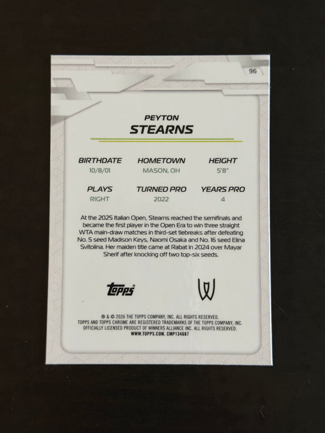 2026 Topps Chrome Peyton Stearns