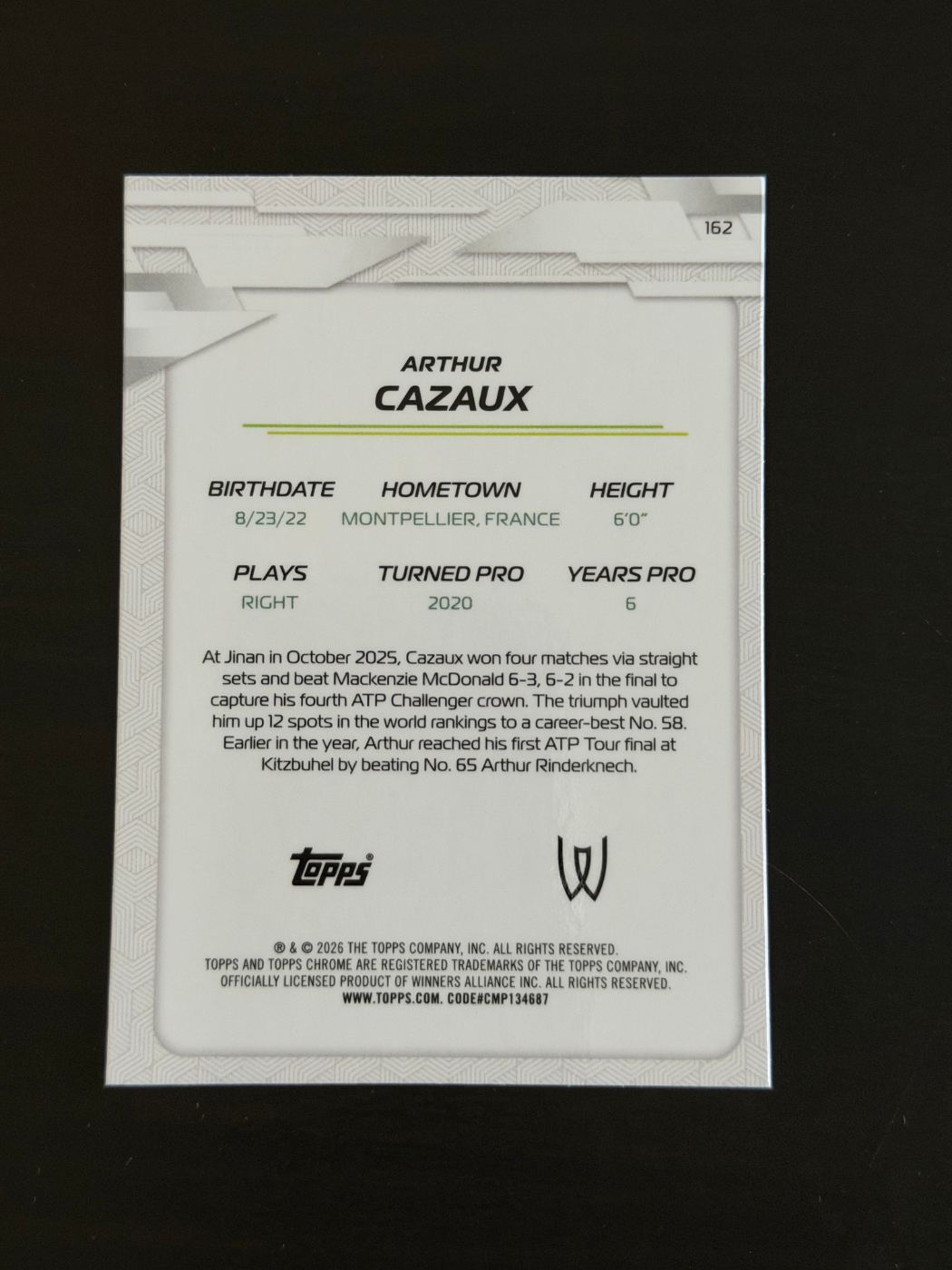 2026 Topps Chrome Arthur Cazaux