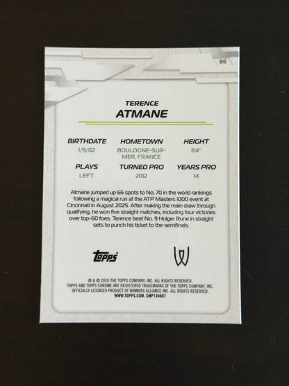 2026 Topps Chrome Terence Atmane