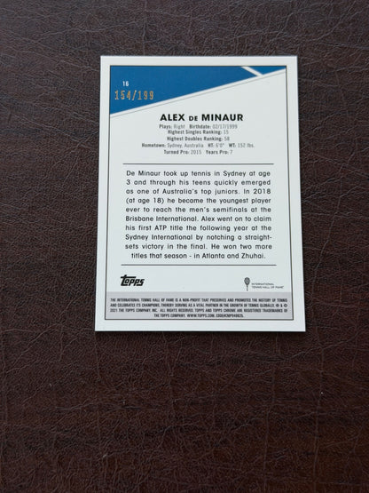 2021 Topps Chrome Alex de Minaur Purple Wave /199