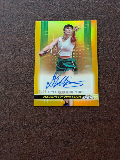 2024 Topps Chrome Danielle Collins Gold Autograph /50