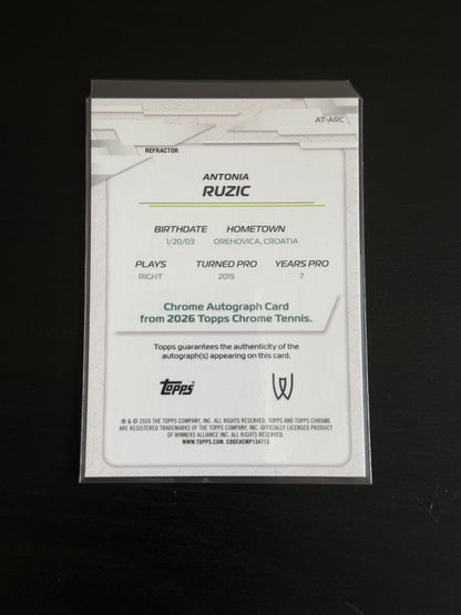 2026 Topps Chrome Antonia Ruzic Refractor Auto