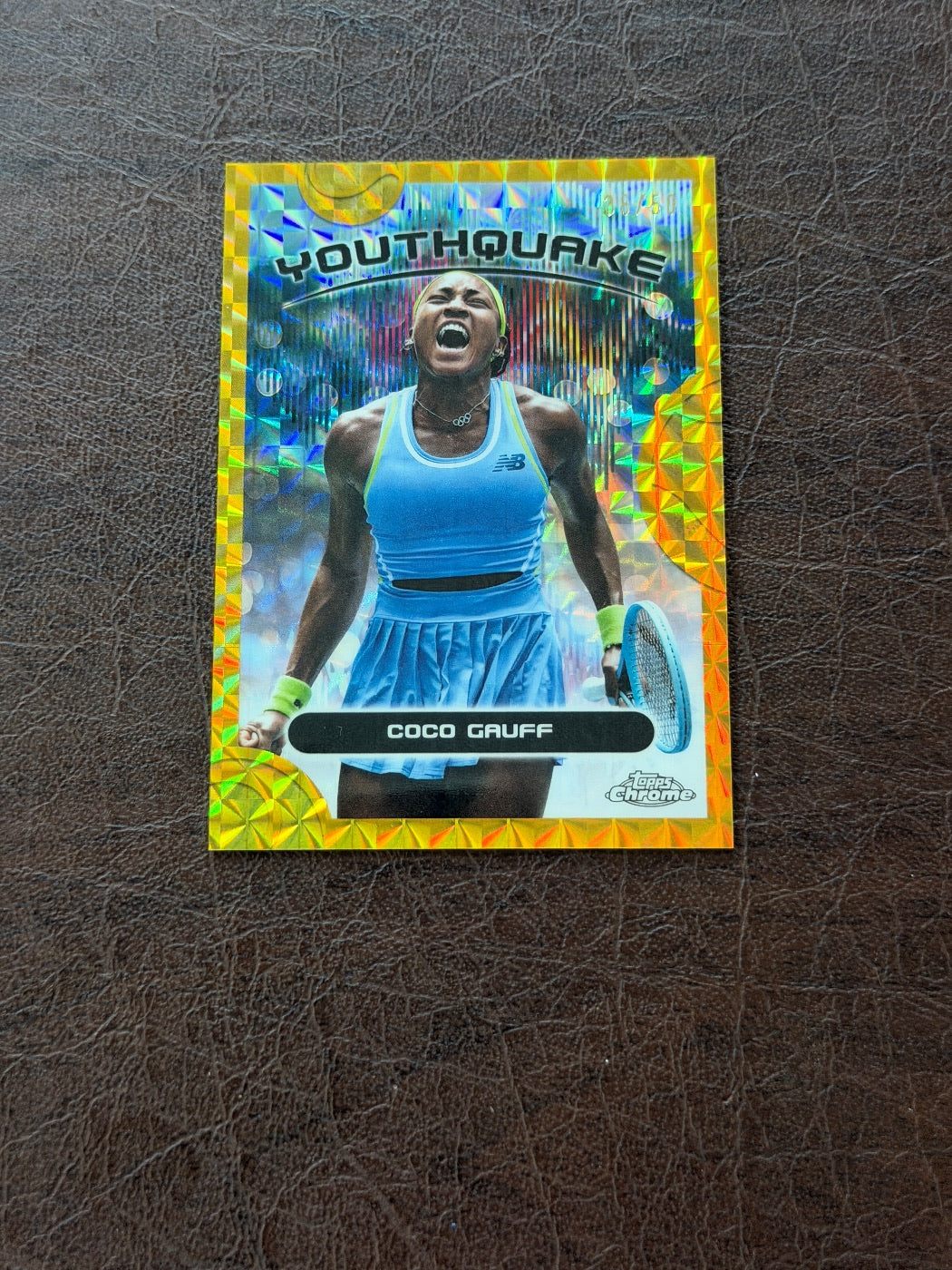 2025 Topps Chrome Coco Gauff Gold Geometric Youthquake /50