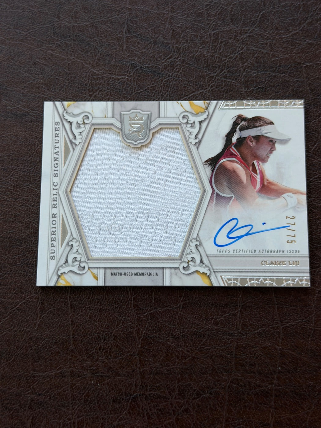 2024 Topps Royalty Claire Liu Superior Relic Signatures /75