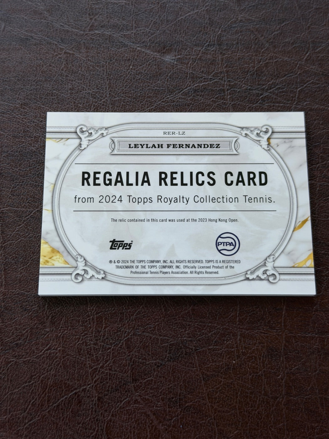 2024 Topps Royalty Leylah Fernandez Blue Regalia Relics /25