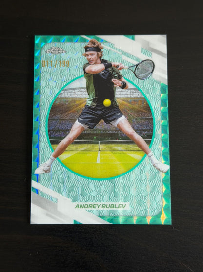 2026 Topps Chrome Andrey Rublev Aqua Geometric /199