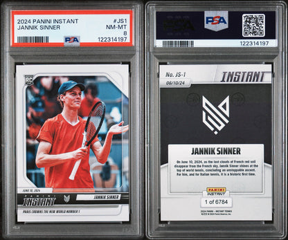 2024 Panini Instant Jannik Sinner PSA 8